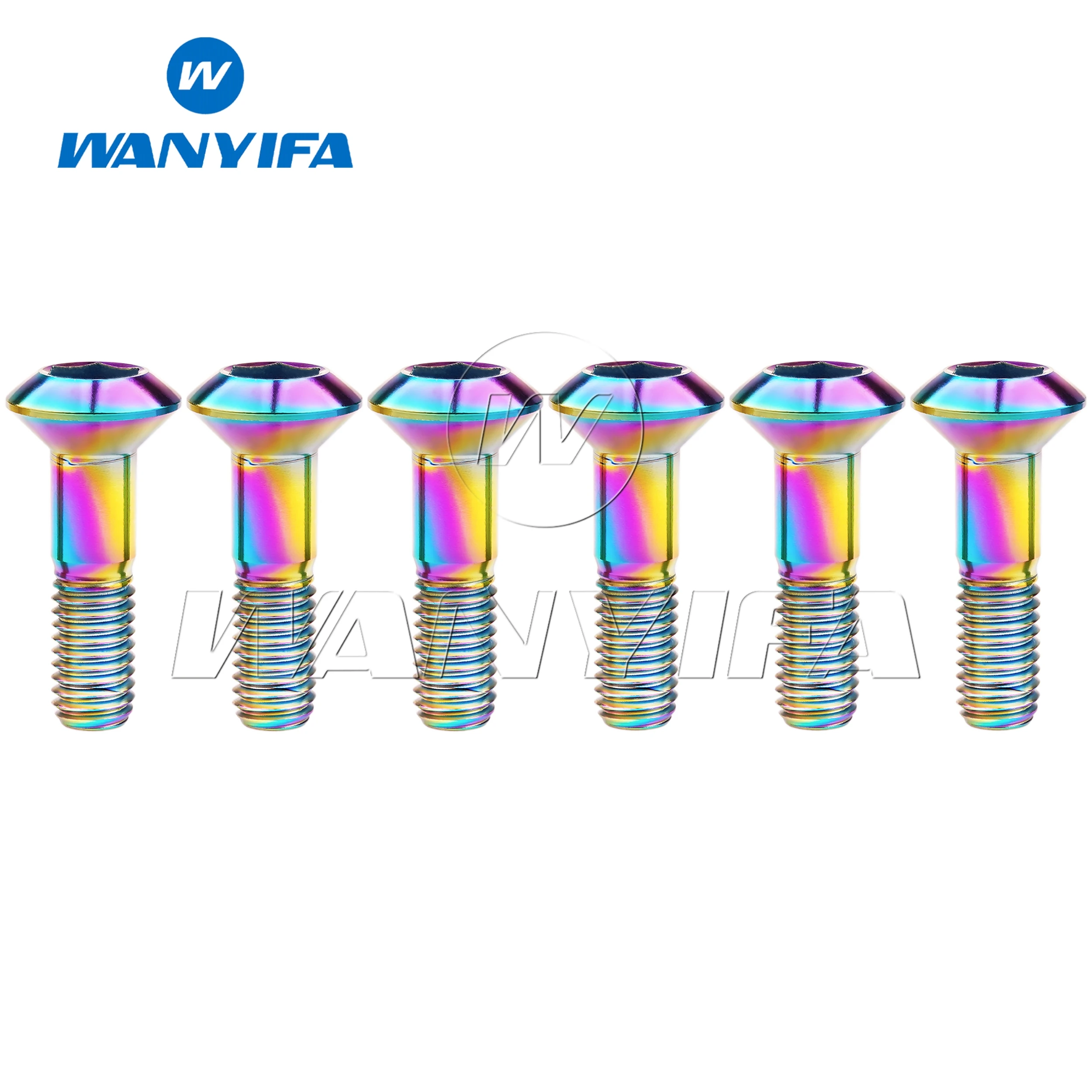 Wanyifa GR5 Titanium bolts M8x33mm Torx Head Pitch 1.25mm Screws for Motocross Sprocket Rear Disc Chainwheel Fastener 6/12PCS