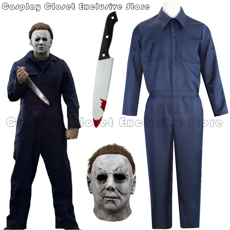 Anime Bloody Killer Michael Abiti Halloween Myers Costume Cosplay Cos Tuta Maschera horror Costume da festa per uomini adulti Wom * 8 * Q