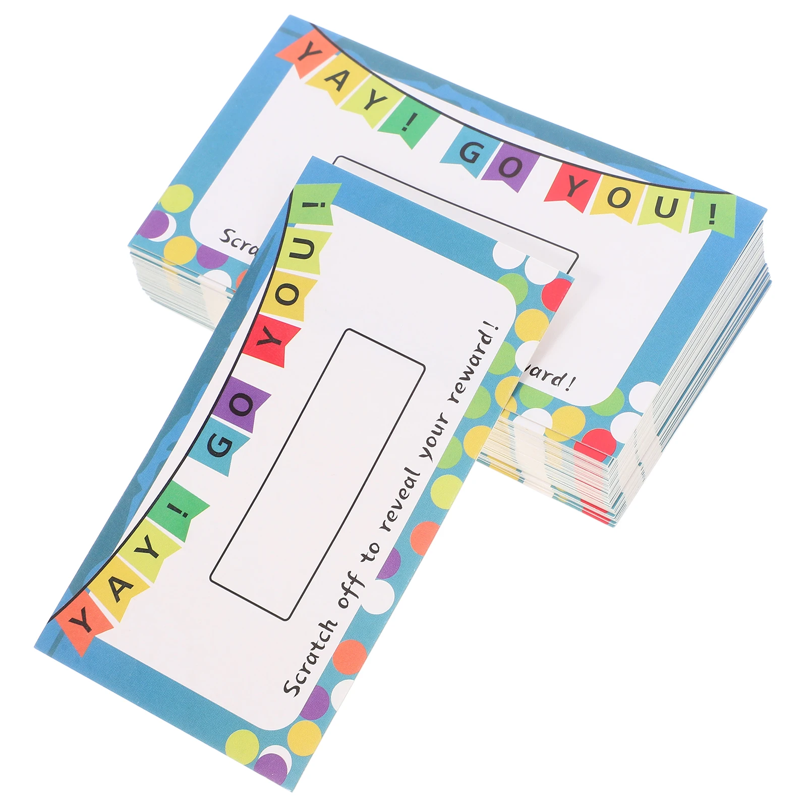 

100 Pcs Scratch Card DIY Blank Reward Chart for Kids Classroom Motivation Fun Activities Personal Events Creative Stickers