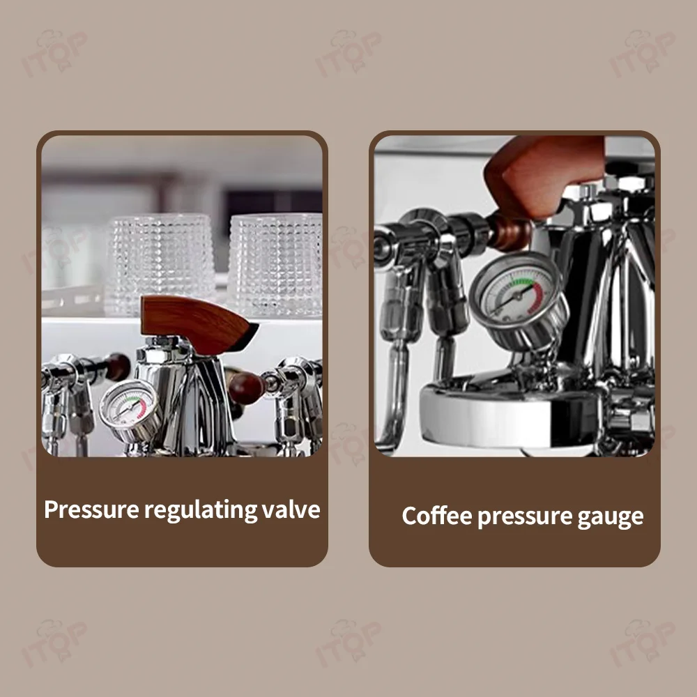 E61 Professional Espresso Machine With 2L Water Tank Rotary Pump Coffee Machine 2L Boiler Heating System Commercial Home