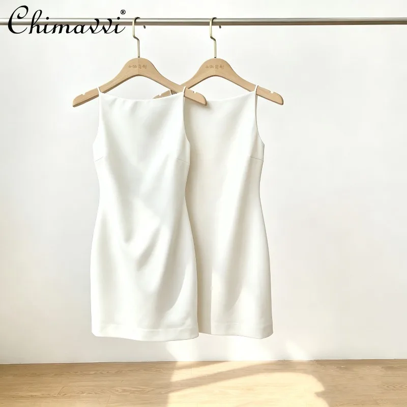 

French Fashion Camisole Dress Women's 2026 Spring Summer New Korean Style Sexy Slim Elegant Waist-cinching Bodycon Mini Dress