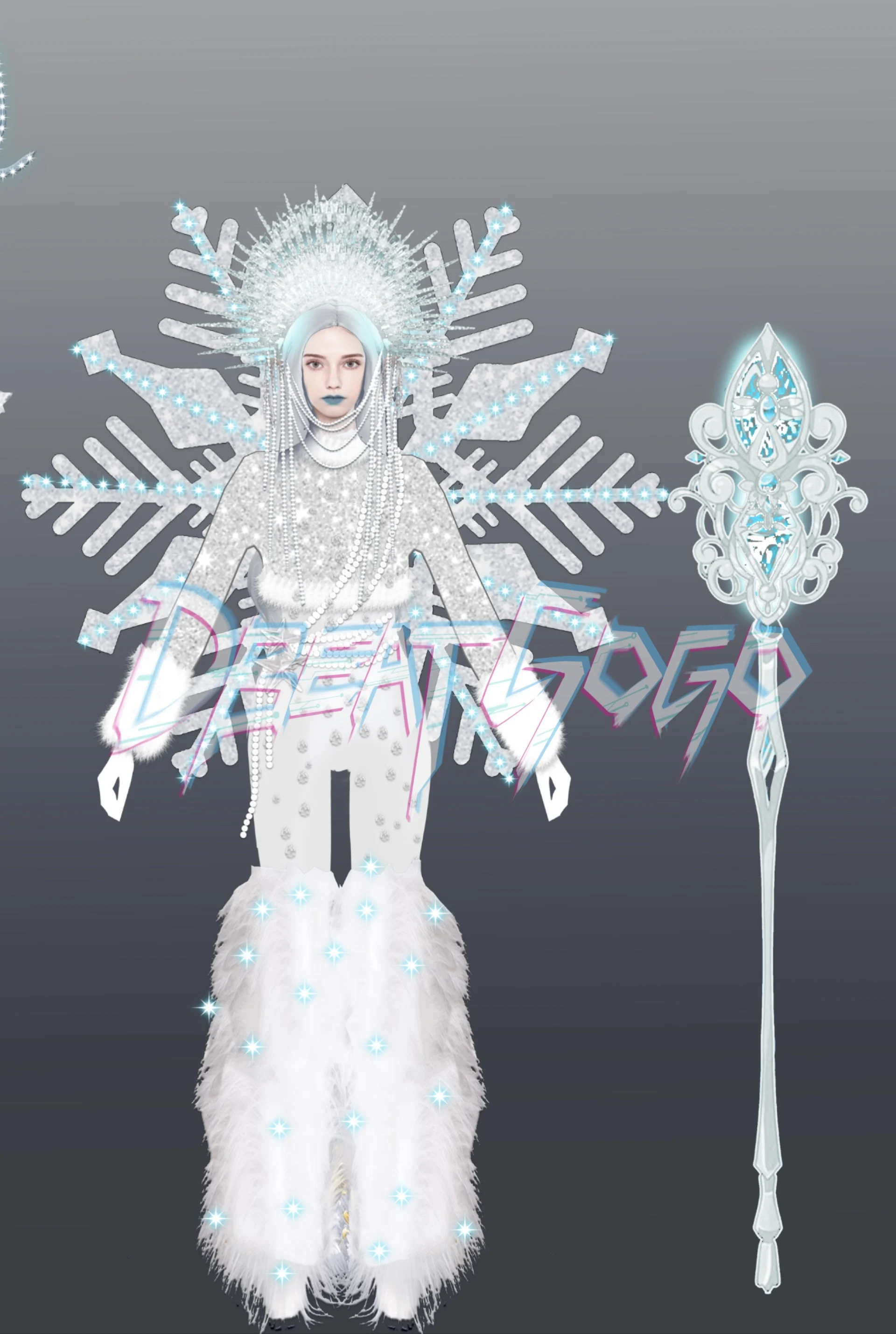 Original Ice and Snow Glowing Christmas Performance Costume Show DJ Commercial Performance Gogo Performance Costume