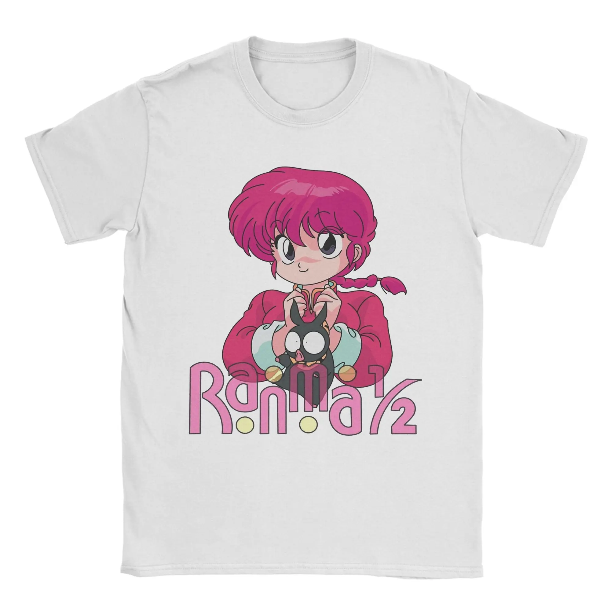 

Футболка с японской комедийной аниме для мужчин и женщин, хлопковая повседневная футболка с круглым вырезом Ranma 1/2 Футболка с коротким рукавом, летняя одежда