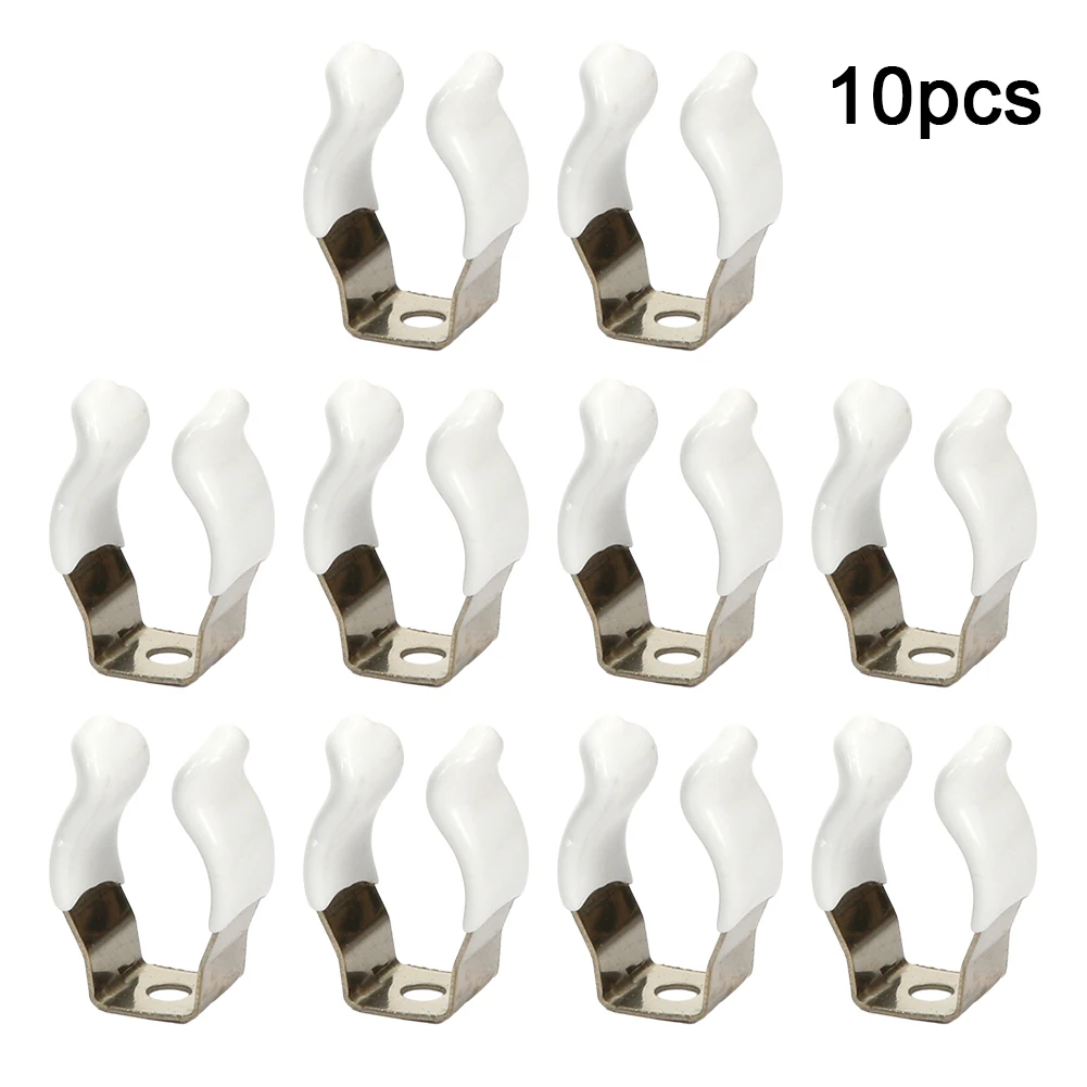 10pcs Narrow Base Tool Spring Terry Clips Heavy Duty Tool Storage Hangers For Garages Sheds Patios Cabinets Tool