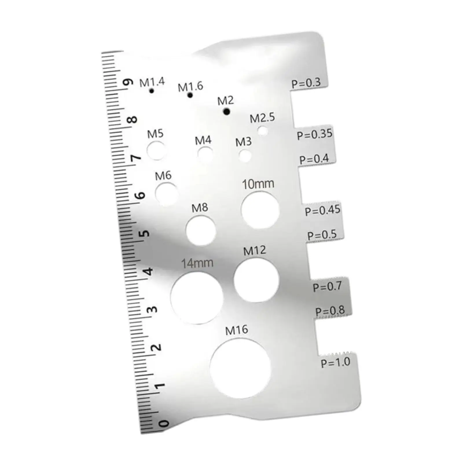 Screw Identifier Gauge Checking Sizes Measuring Tool Plumbers Nut and Bolt Thread Checker