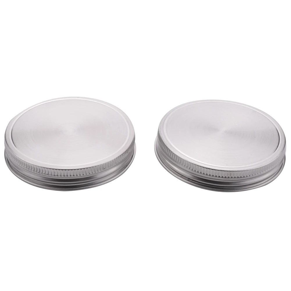 A88E-16 Pcs Stainless Steel Jar Lids 86Mm Sealed Leak Proof Cover With Silicone Seals