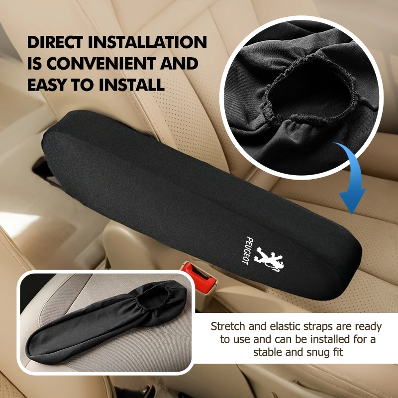 غطاء مسند ذراع مقعد السيارة لينة مريحة قماش مرن حامي لبيجو 307 308 206 207 208 407 508 5008 106 107 205 4008 #5