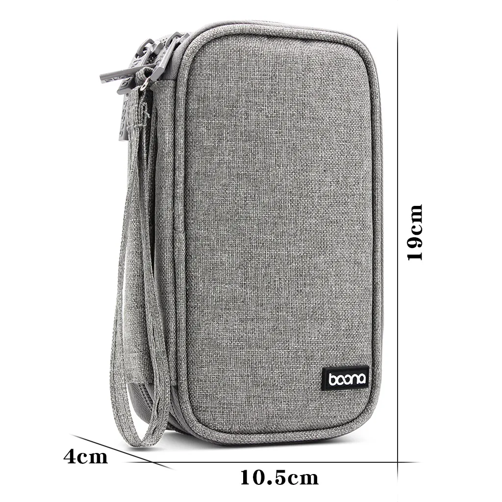 Travel Carrying Case for 20000 mAh Power Bank, Protective Organizer Bag for External Battery Cord Mobile Power  Single or Dual