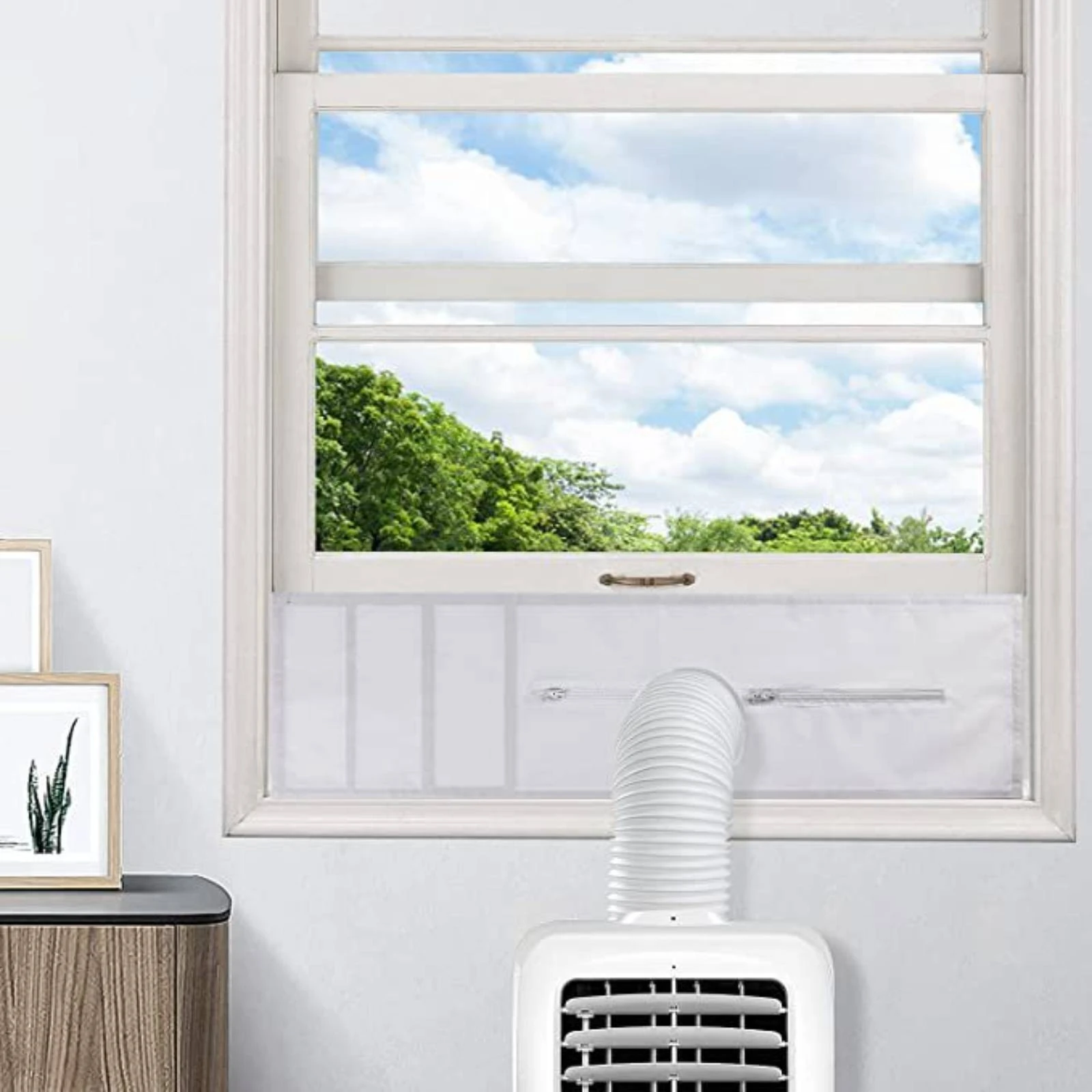 Air Conditioner Window Seal with Zipper Zippered Window Seal Kit with Zipper Rectangular Airtight