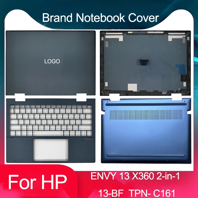 

98% новый для ноутбука HP ENVY 13 X360 2-в-1 13-BF TPN- C161, задняя крышка ЖК-дисплея, передняя панель, верхняя часть упора для рук, корпус клавиатуры, нижний корпус, синий