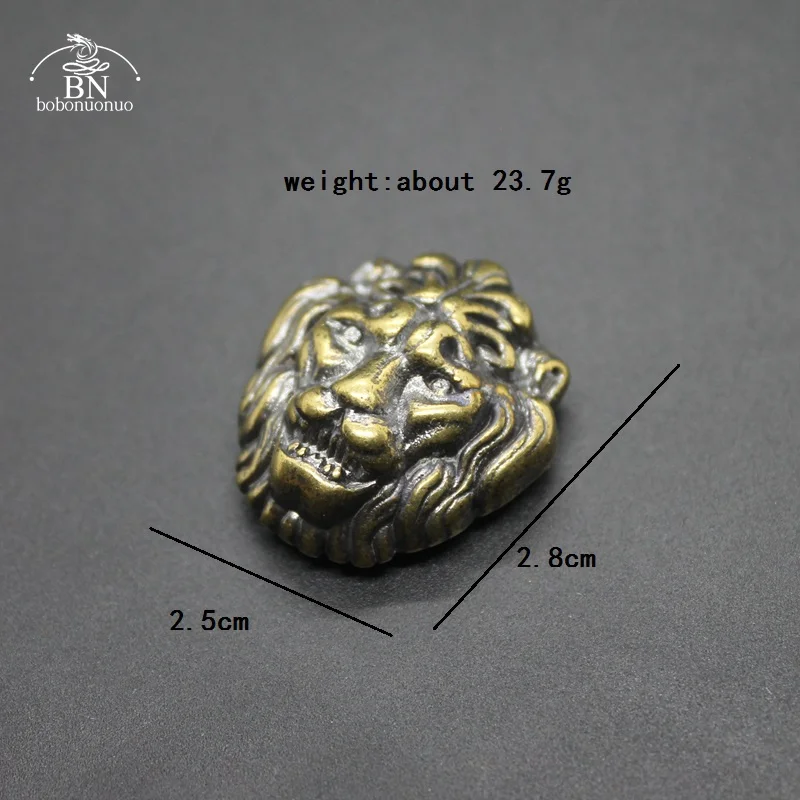 Pure Brass LION Head Decorative Buckle Retro Fashion Wallet Rivet Button DIY Leather Bag Backpack Belt Screw Buckles Accessories