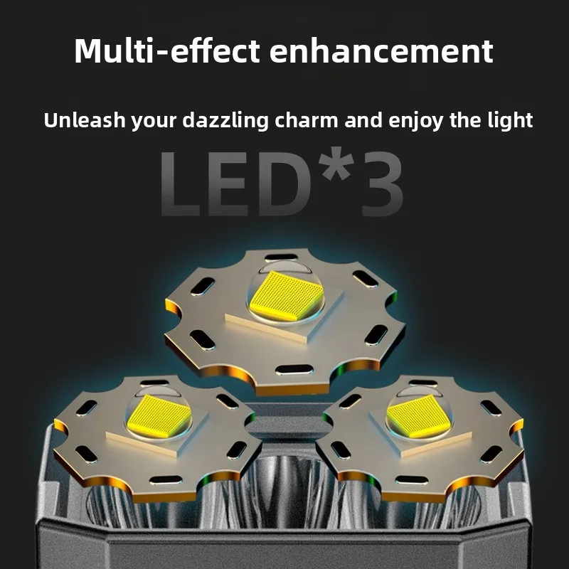 High Intensity Rechargeable USB LED Flashlight Outdoor Long Range Car Clip Small Mini Portable Home Use Durable Bright Lamp