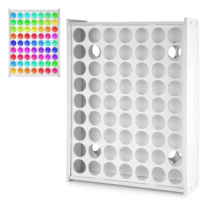 Paint Organizer, 63 Holes Acrylic Paint Organizer Craft Paint Storage Crafts Paint Holder Vertical Paint Rack Stand