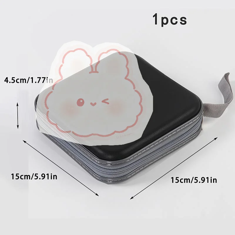 Large Capacity 80/40 Pcs CD DVD Storage Organizer Zippered Bag Portable Disc Holder for Travel Car Home Collection