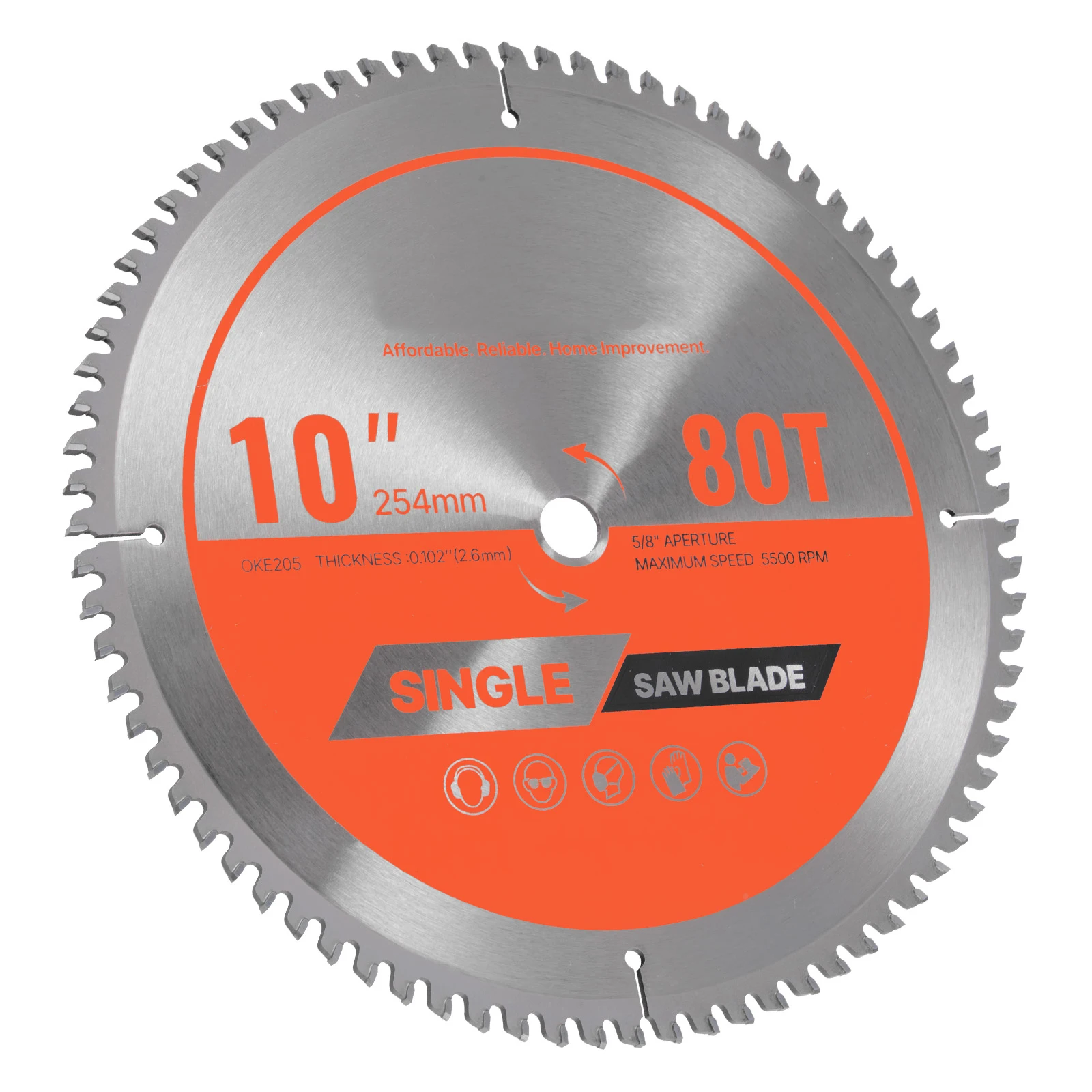 

SucceBuy Circular Saw Blade 10in Diameter 80Sharp Alloy Teeth 5/8in Arbor Aluminum Cutting Blade forCircular Saw with Heat Vents