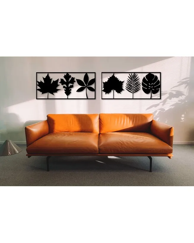 Designed Multi Table Leaf Metal Wall Art Black Wall Décor,Living Room, Bedroom, Kitchen, bathroom Interior Decoration, Wall Han