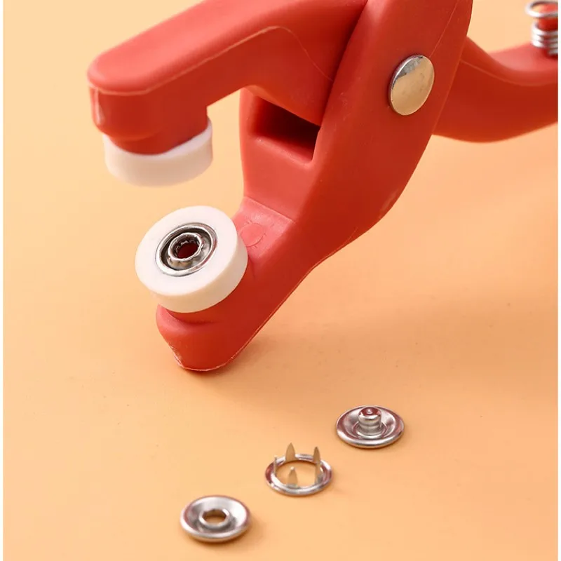 Metal Snaps Buttons with Fastener Pliers Tool Kit Five Claw Buckle Set Sewing Free Buttons Set for Diy Crafts