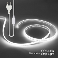 5M 10M 50M COB LED Strip Neon Light 220V High Brightness Waterproof 50cm Cuttable Led Ribbon Tape For Home Room Kitchen Lighting