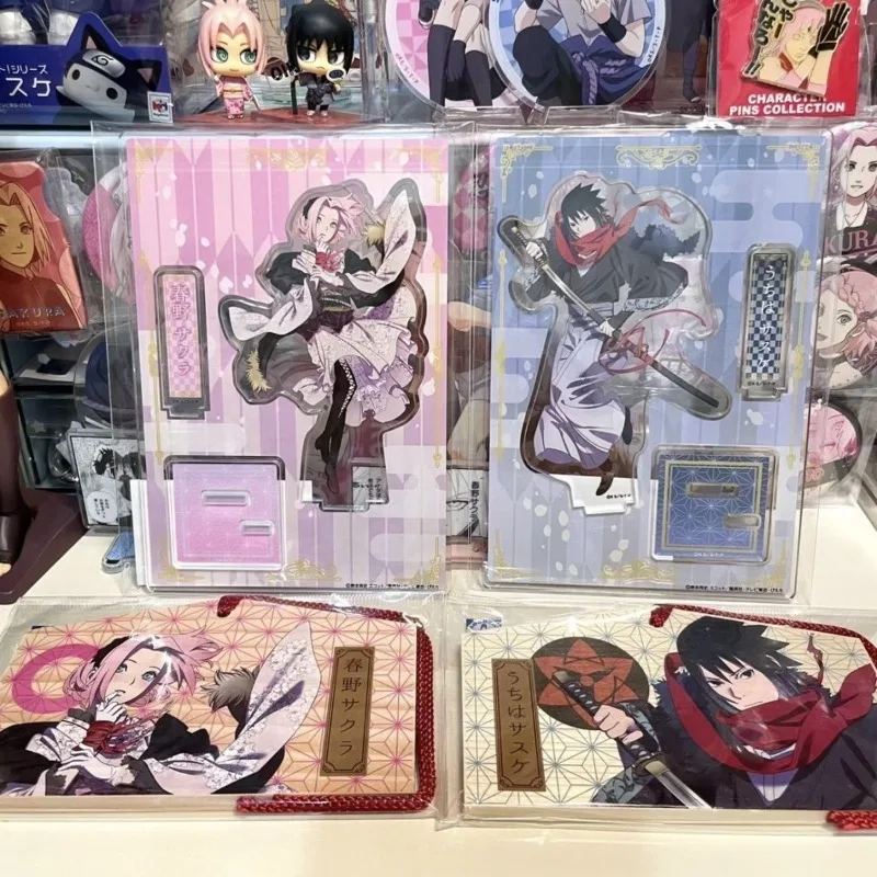 Naruto Akrylowa Ozdoba Haruno Sakura Sasuke Figurka Anime Akcji Samochód Dekoracja Biurka Model Zabawka Prezent Urodzinowy dla Fanów Naruto