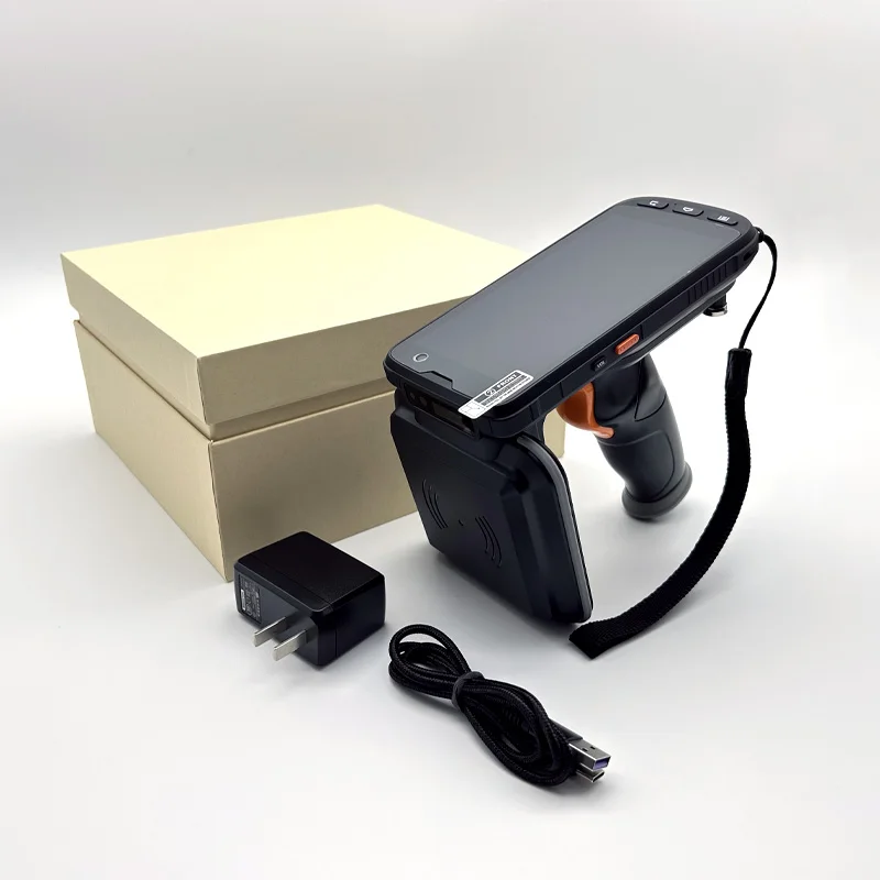 TY804 860-960MHz 20M Jangkauan Jauh UHF Android RFID Pembaca Kartu Kontrol Akses Genggam Untuk Manajemen Gudang/Ternak/Laundry