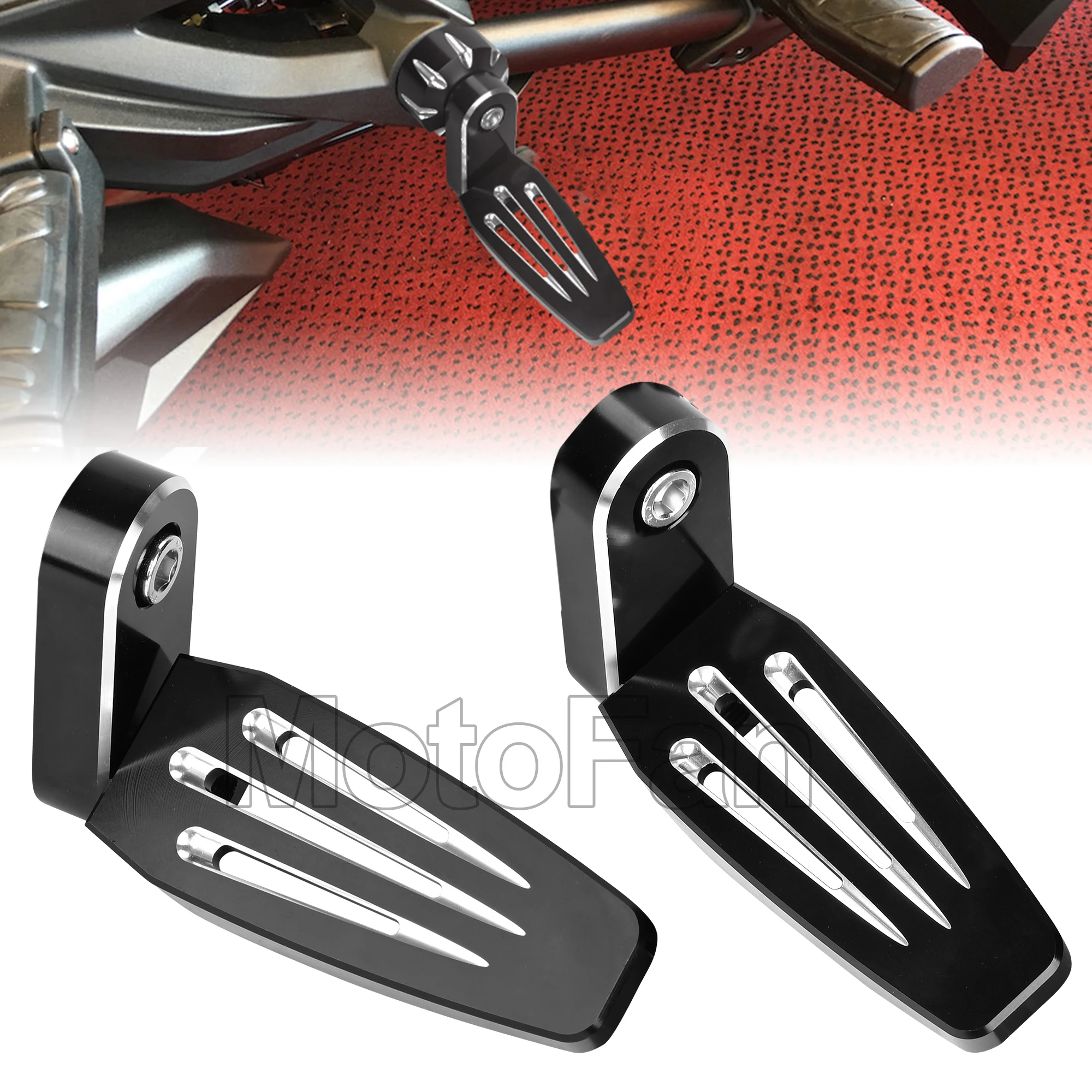 

Motorcycle Foot Peg Foot Rest Third Peg Adjustable 360° Fit For Can Am Spyder F3/F3-S/F3-T/F3-LTD 2015 - 2023