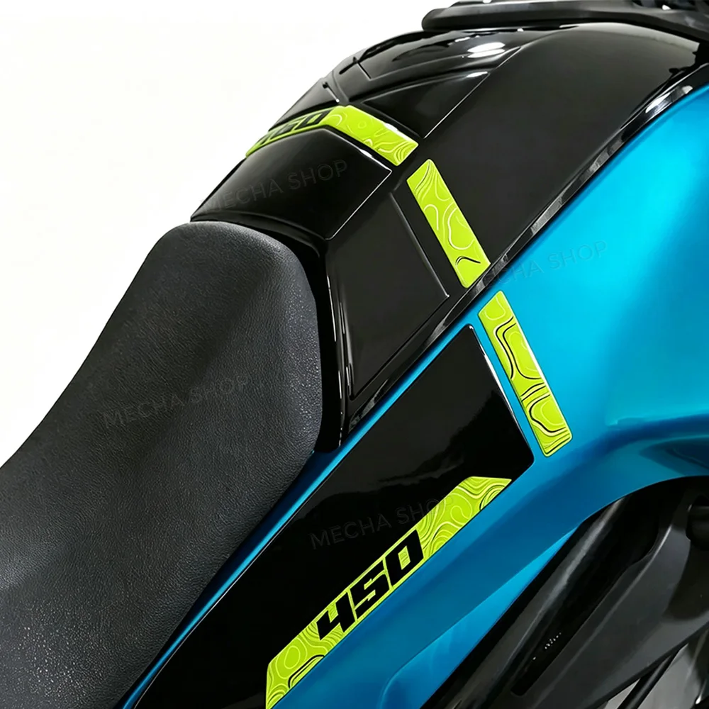 For CFMOTO 450MT 450 MT 2024 2025 2026 3D Gel Resin Stickers Motorcycle 450MT Tank Pad Sticker Handguard Protection