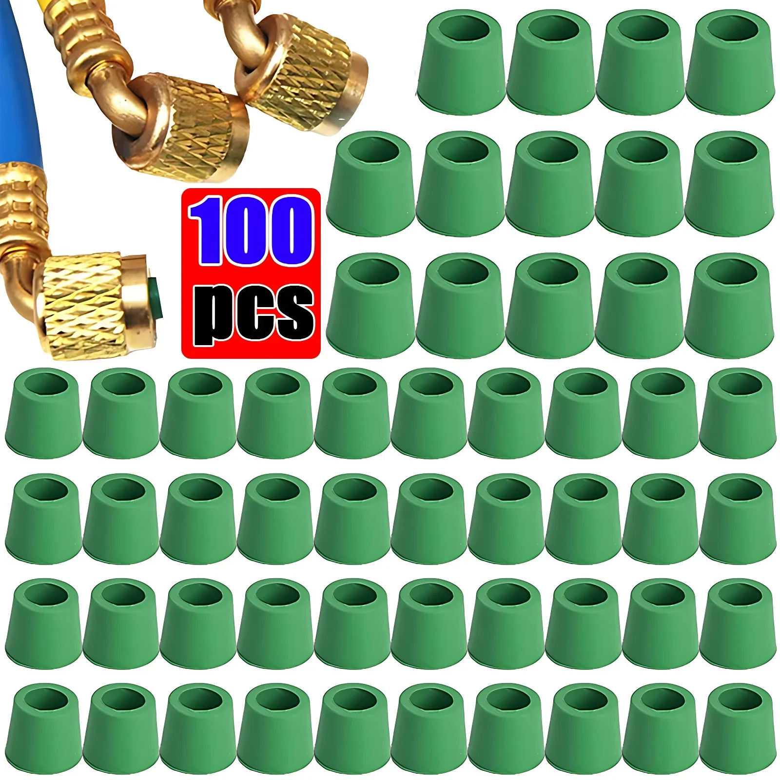 

100/50 Uds Junta Goma Aire Acondicionado 1/4 ''manguera Carga Junta Válvula Colector Kit Sellado Reparación Acces
