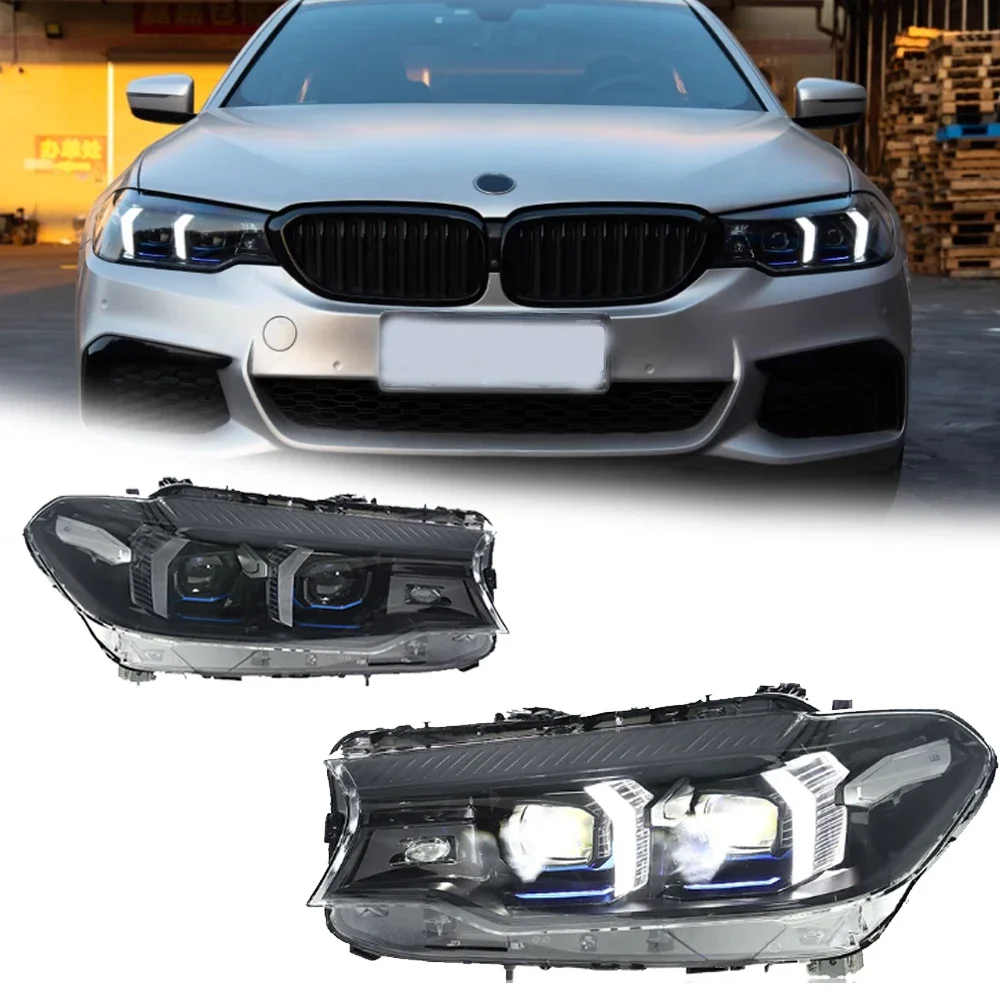 

Светодиодные фары для BMW 5 серии G30 G38 18-23, новый стиль, светодиодные фары DRL, автомобильные фары в сборе, аксессуары для сигнала, модифицированная лампа