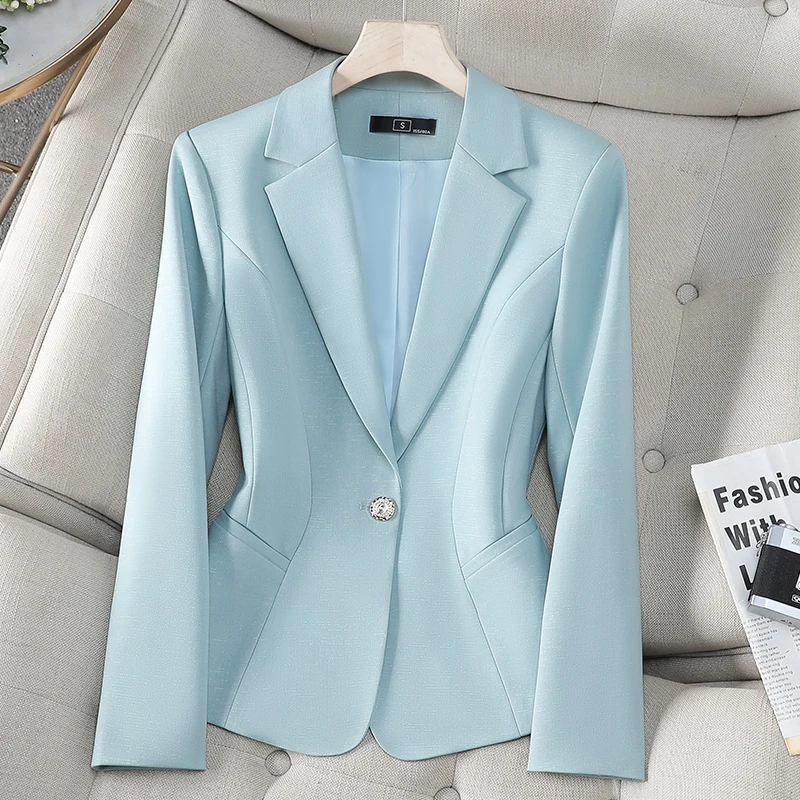 

Professional women's blazer for spring and autumn, elegant and stylish, goddess-like, petite formal suit, small blazer for commu