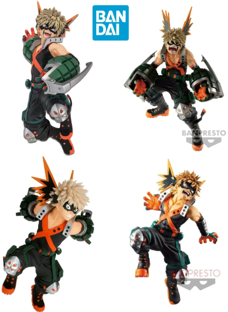 Original Bandai My Hero Academia Bakugou Katsuki Action Figures Texture Doll Toys Collectile Ornaments Figure Toys Birthday Gift