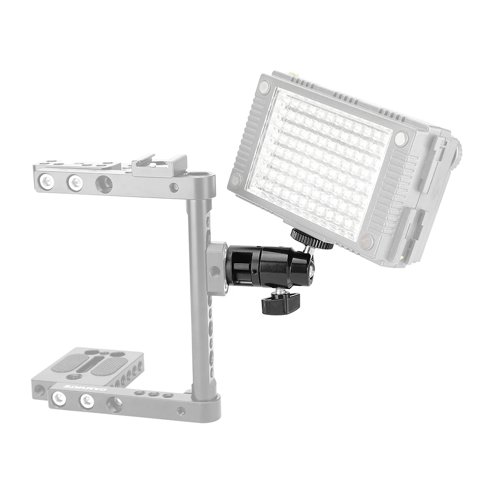 KIMRIG ปรับ Ball ที่ใส่รองรับหัว1/4 "-20เกลียว Mount & ARRI ตำแหน่ง Pins 3/8"-16ด้ายสกรูสำหรับ Universal