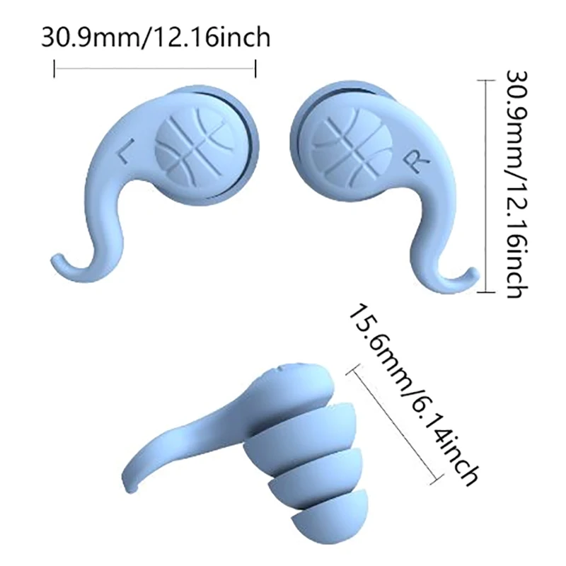 Bouchons d'oreille insonorisés pour dormir, cache-oreilles en silicone souple, protection contre le bruit, protection réutilisable de voyage, bouchons anti-bruit