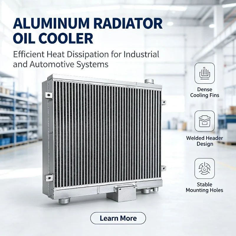Industrial Air Compressor Hydraulic Oil Cooler Radiator Heat Exchanger Replacement Cooling Spare Parts
