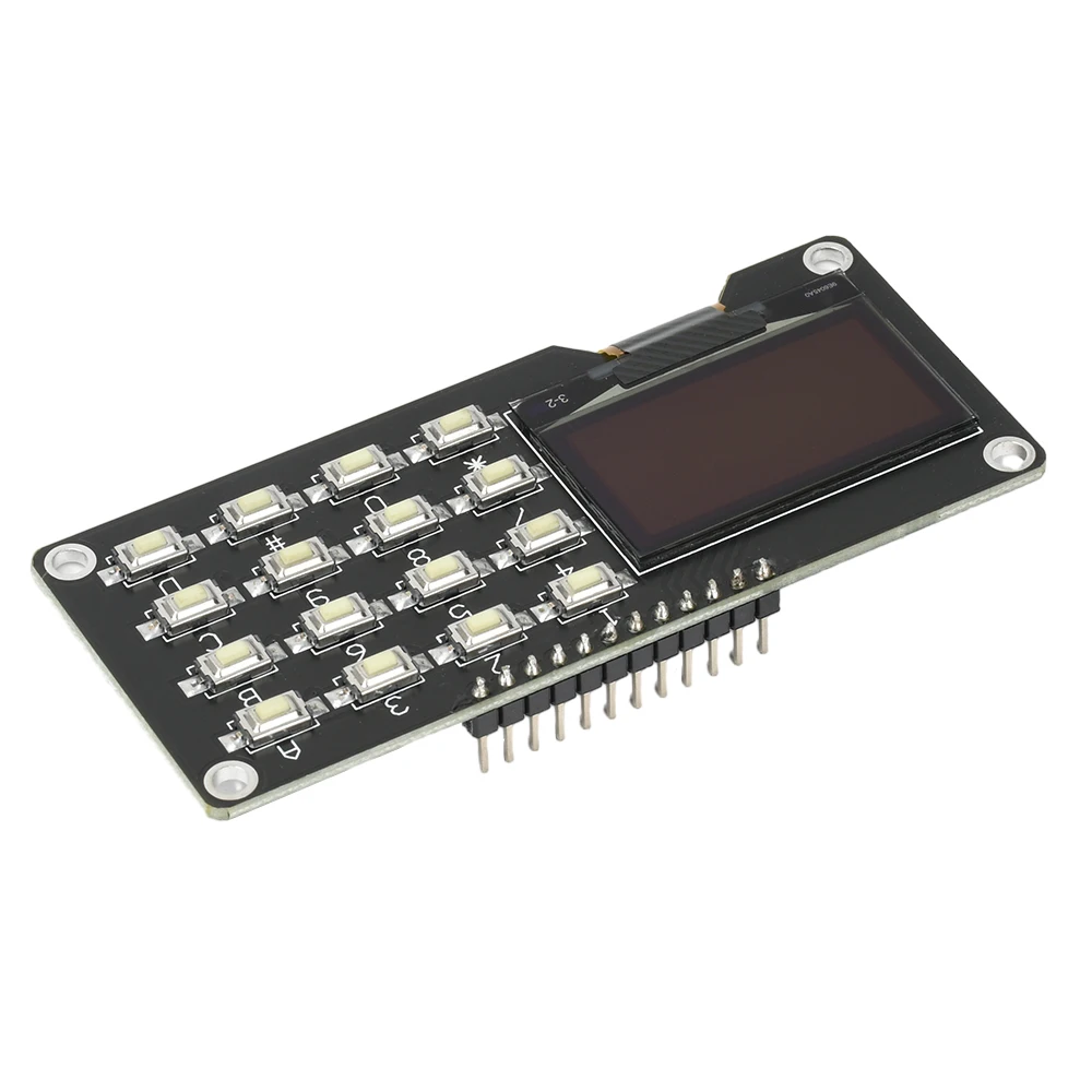 0.96 /1.3 inch IIC OLED display SSD1106 SSD1315 with 4x4 keyboard 16P button Display Module Screen Module Electronic Kit