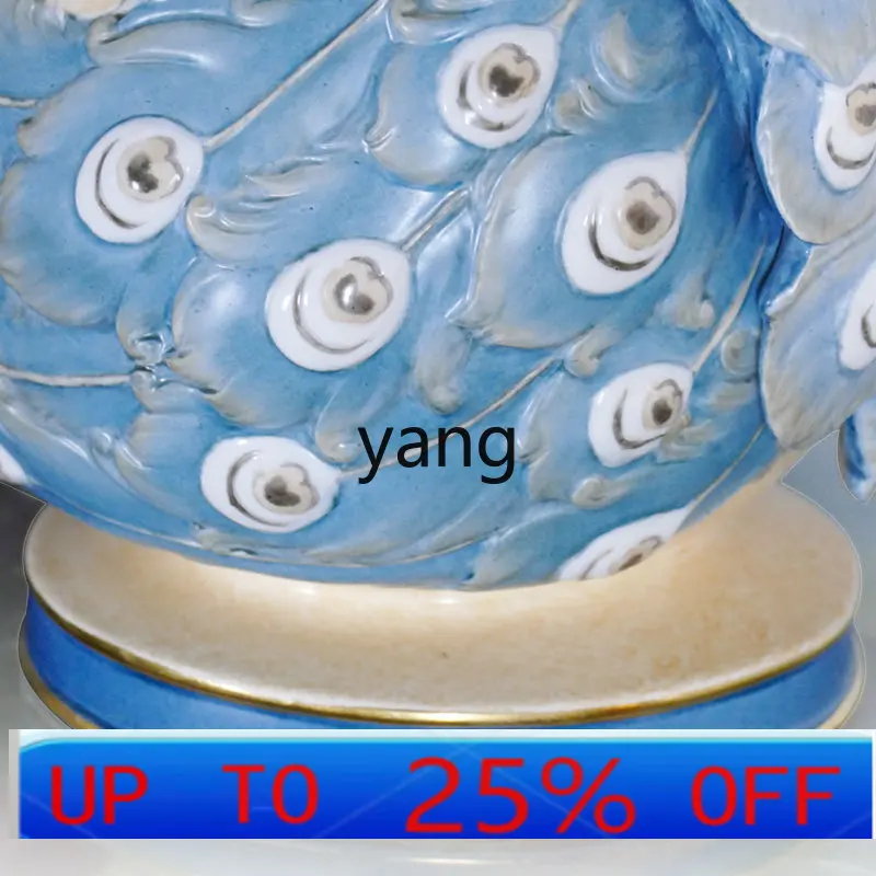

CXX peacock ceramic copper European hand-painted retro luxury home gifts
