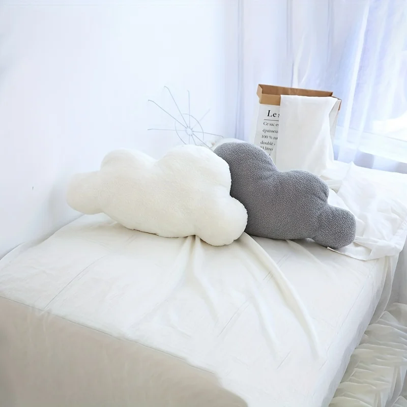 38cm/15in 2 Colors Soft Cloud Pillow - Perfect for Reading, Chair Backrest, Bedroom, Office & Car Decor