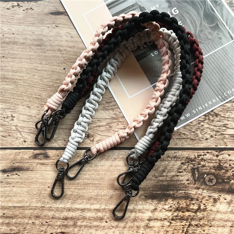 Shoulder Phone Strap Braided Cellular Lanyard Metal Key Ring Lanyard Universal Bag Strap Handbag Replacement Accessories Rope