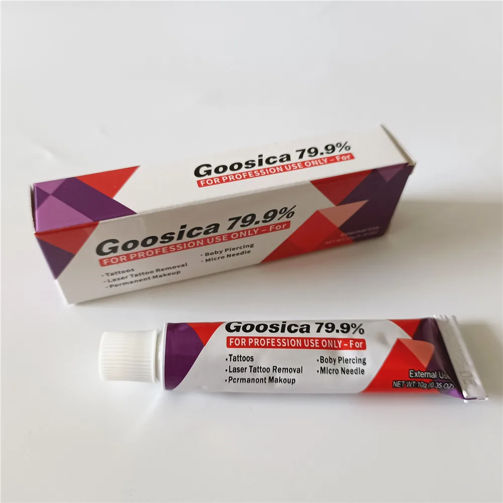 Genuine 79.9% Goosica Before Tattoo Cream for Permanent Makeup Microblading Piercing Eyebrow Lips Body Skin Supply 10g