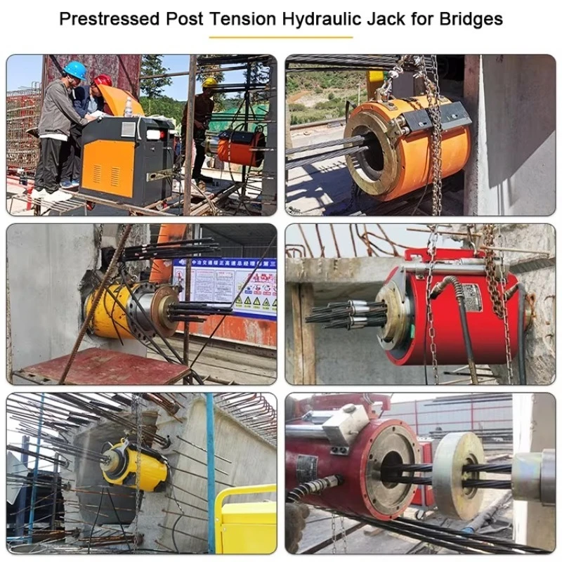 400 Tons YDC Post Tension Equipment Prestressed Hydraulic Jack Multi Strands Hydraulic Hollow Jack