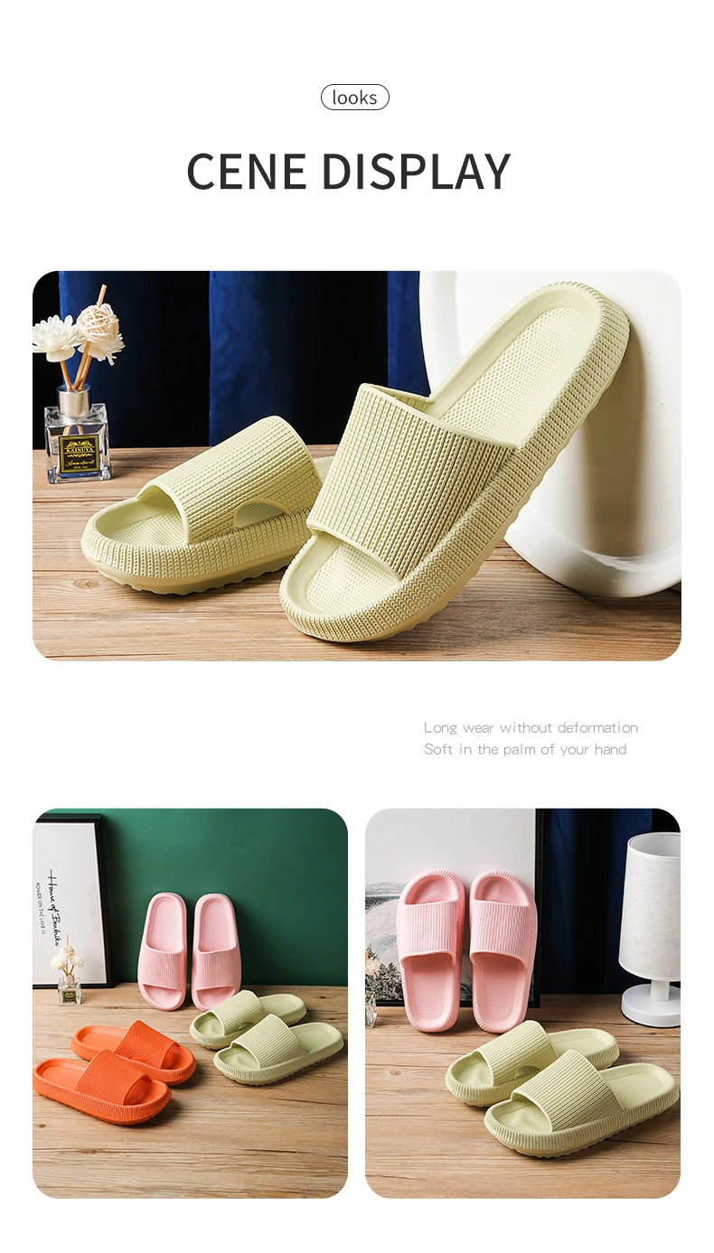 Step on the Sense of Shit Hausschuhe Sommer Home Wear Rutschfeste Schuhe mit weichen Sohlen Eva Einfache HERREN Hausschuhe – Detail 12