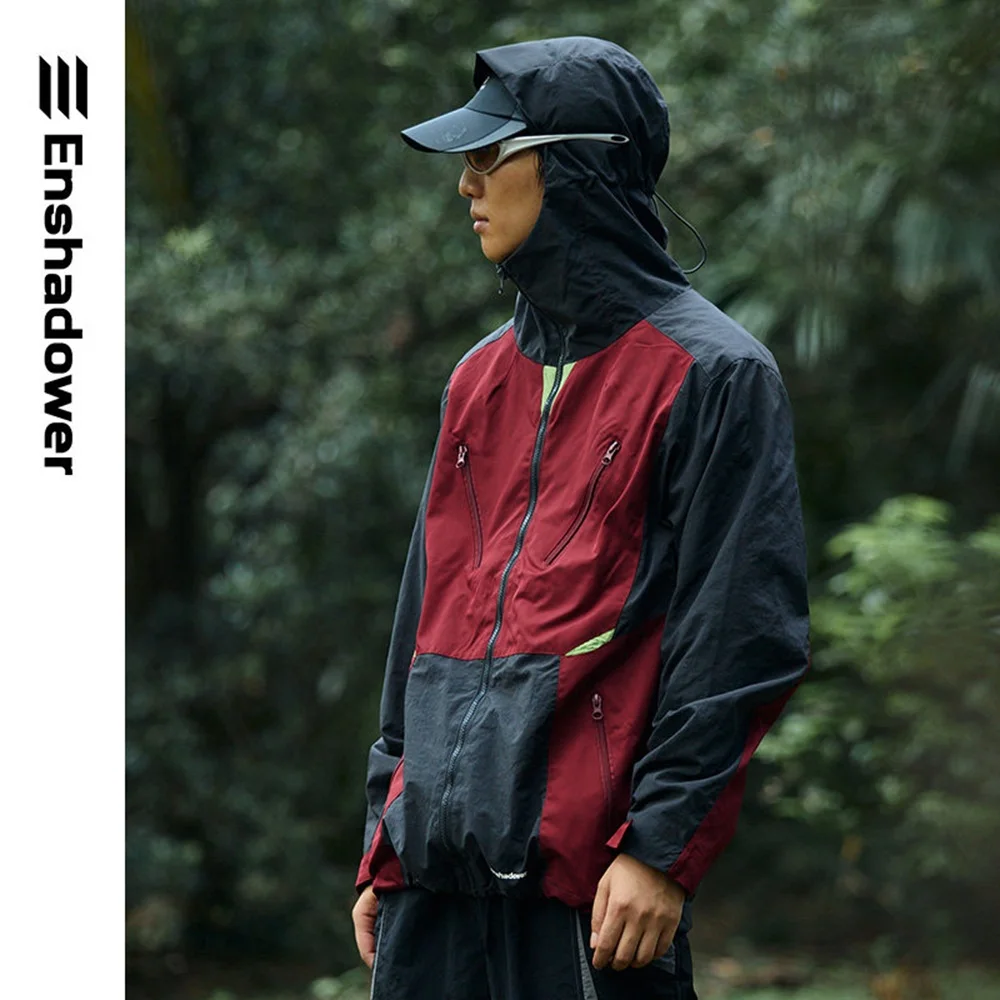 

ENSHADOWER 24AW Уличная ветровка в стиле ретро для спорта и повседневной носки, с цветовыми блоками