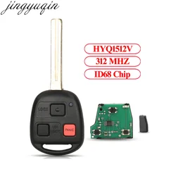 Jingyuqin zdalny Alarm kluczyka samochodowego hyq1512v 312MHZ ID68 dla Lexus ES 250 GS SC 300 LS 400 LX 450 470 1989-2001 TOY40 długi grot