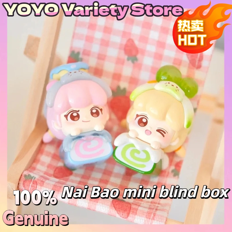 

Nai Bao Meow Kawaii Healing Cat Doll Soft Vinyl Blind Box Figure Cute Desk Decor Collectible Toy For Women Tea Party Series