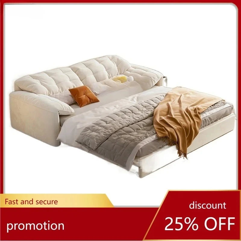 Elephant Ear Sofa Bed Foldable Dual-Purpose Retractable Storage Technology Fabric Bed Sofa Integrated