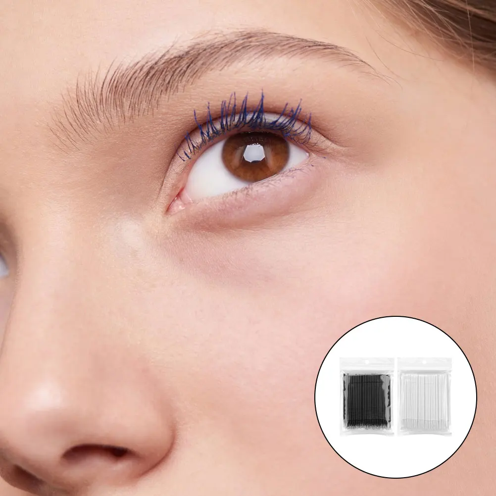 

200 Pcs Cleaning Eyelash Makeup Tool Swabs Beauty Tool Eyebrow Grafting Eyelash Makeup Simple White Tools