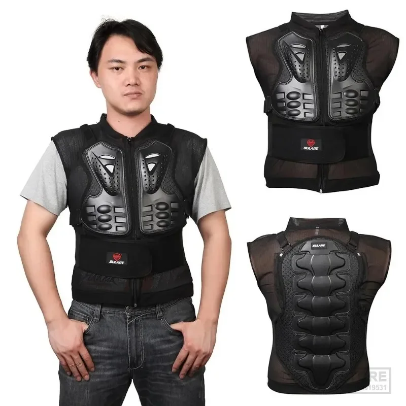 Motorcycle Armor  Jacket Breathable Riding Chest Protector Sleeveless Off-road   Vest  Back Guard