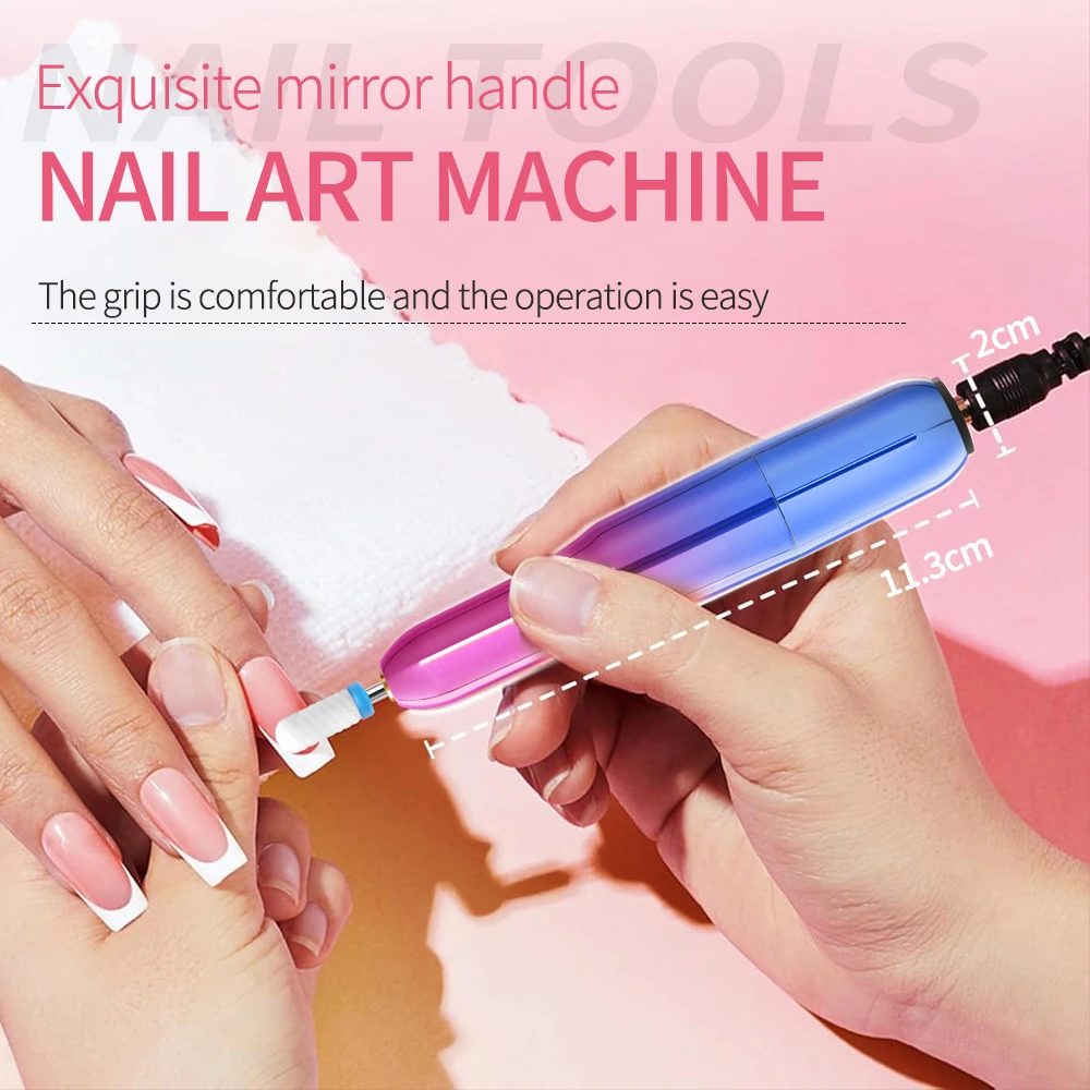 آلة حفر الأظافر الكهربائية USB ملف الأظافر طاحونة القلم لمسمار الفن مانيكير باديكير تلميع عدة مناسبة لملف الأظافر #5