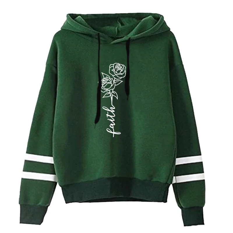 Sudadera con capucha con estampado de flores para mujer, sudaderas deportivas informales de otoño e invierno, ropa de calle de moda urbana para niñas, jersey cálido para el hogar y al aire libre