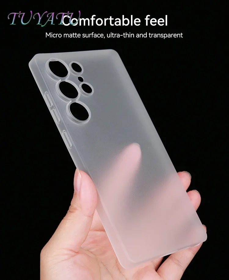 New Material Semi Transparent Precision Hole Perfect Fit Thinnest 0.35mm PP Phone Case for Samsung galaxy S25 Ultra plus