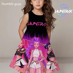 Kpop Demon Hunters Summer Dress Girls Kids Cute Casual Beach Sleepwear Fashion
